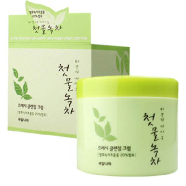 Kem tẩy trang trà xanh sạch sâu Welcos Green Tea Fresh Cleansing Hàn Quốc 300g tặng kèm móc khóa