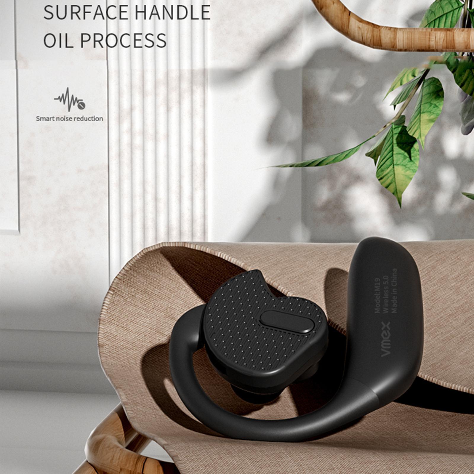 Earphones Earbuds Bluetooth Single Ear Hook for Office Sports Anti Sweat Cell Phones Earpiece