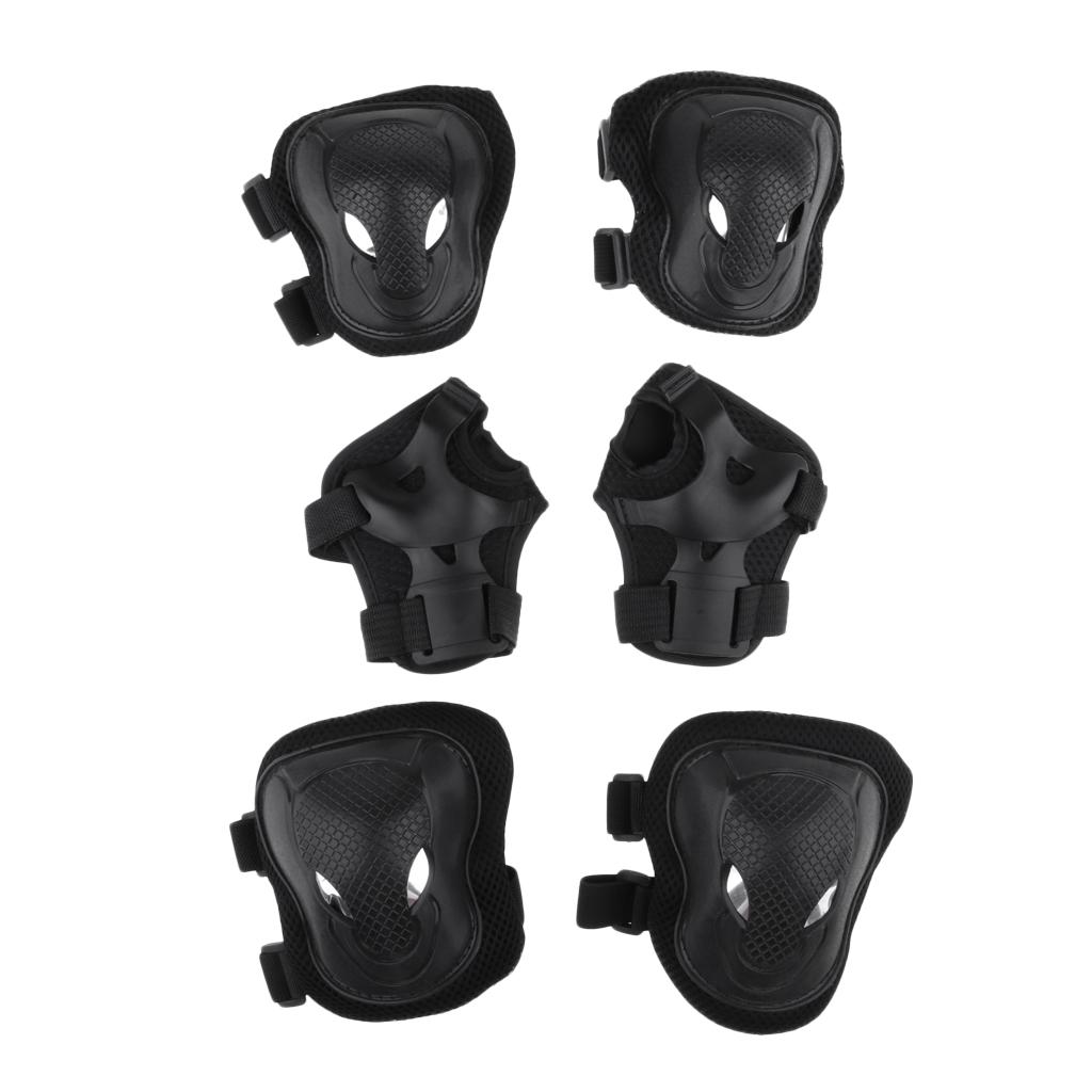 12 Pcs Adult Roller Skating Bicycle Knee Wrist Guard Elbow Pad Adjustable