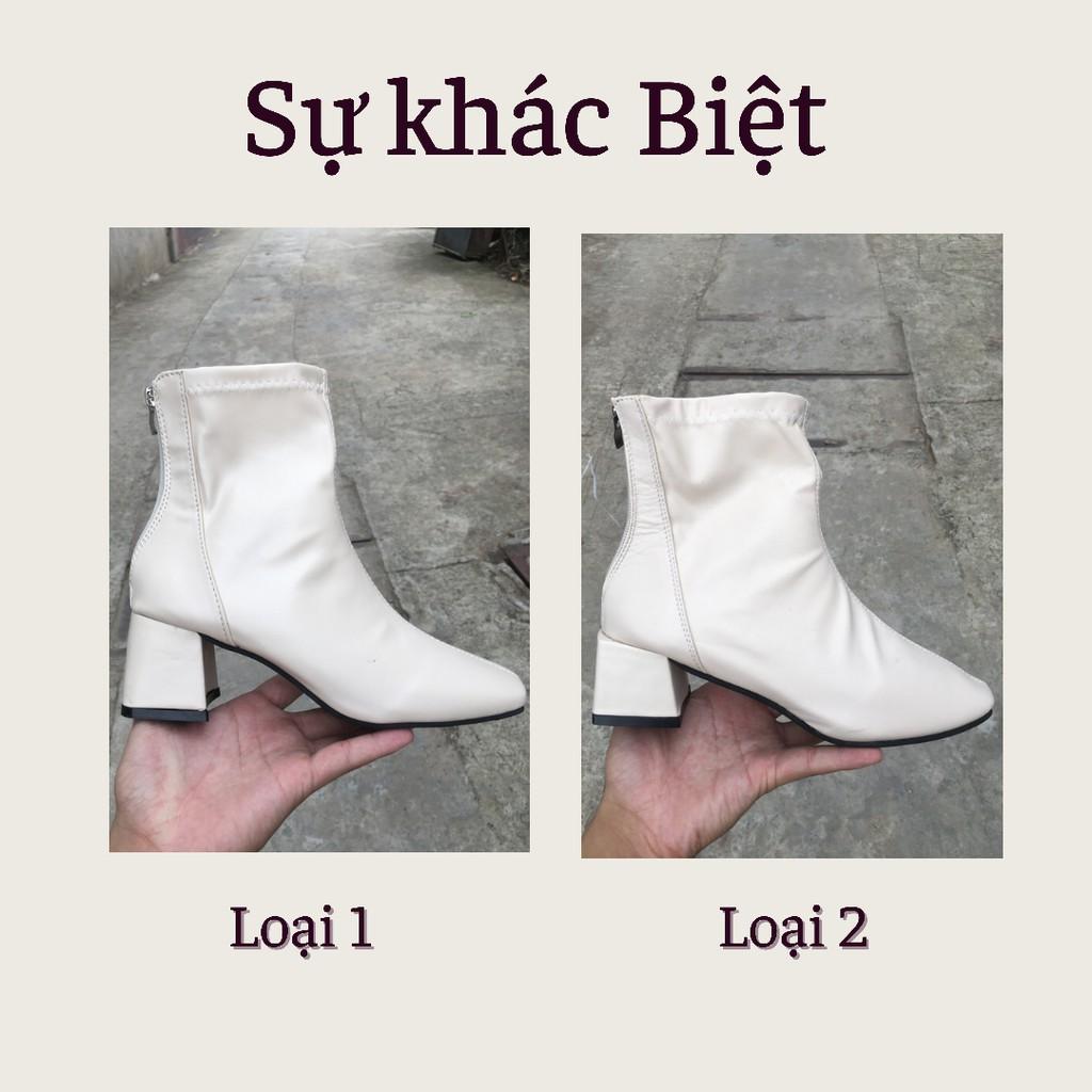 Bốt Nữ Hàn Quốc 5cm Cổ Cao AAA Da Mềm Kiểu Dáng Trẻ Trung