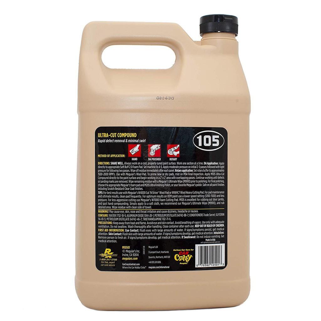 Meguiar's Xi phá xước - Mirror Glaze Ultra-Cut Compound, M10501, 1 Gallon