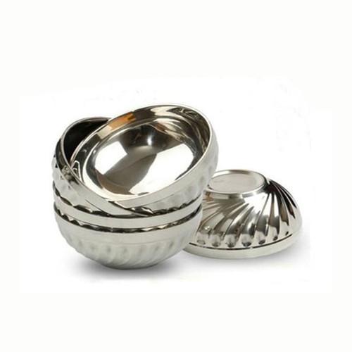 Bộ 2 Bát Inox Chống Nóng Hoàng Gia 2 Lớp Cách Nhiệt Mẫu Xoắn
