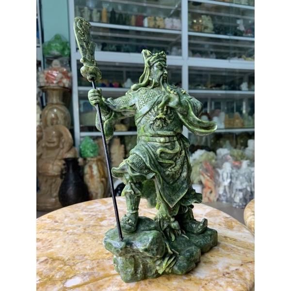 Tượng Quan Công Đá Đúc - cao 26.5cm
