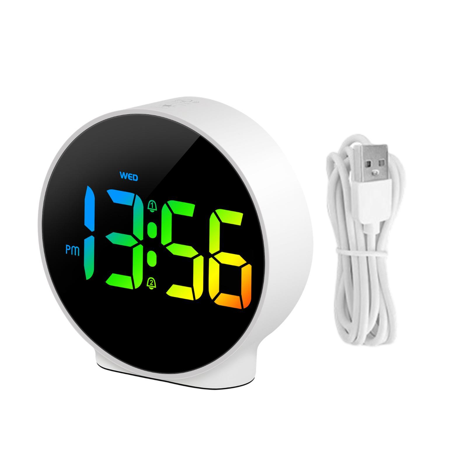 Digital Alarm Clock Table Clock Mirror Desk Clock ,Gift Memory Function Bedroom Bedside Clock LED Digital Table Clocks for Home, Office, Adults