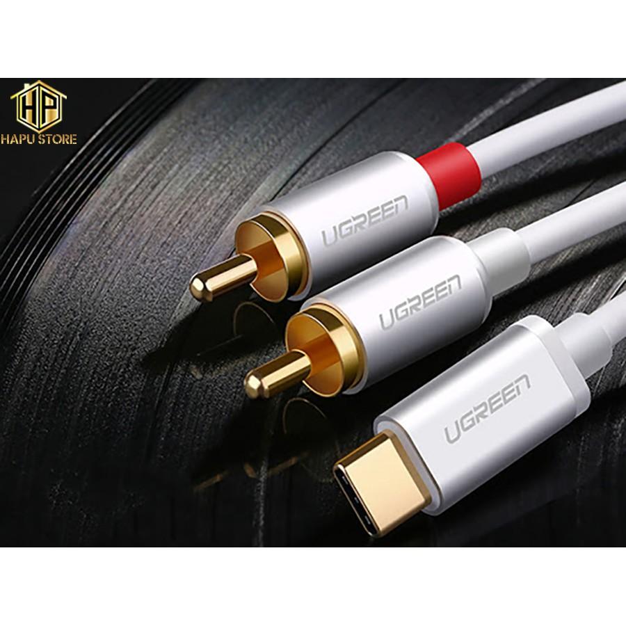 Cáp chuyển đổi âm thanh USB-C sang RCA Ugreen 30735 dài 1,5m chính hãng - Hàng Chính Hãng