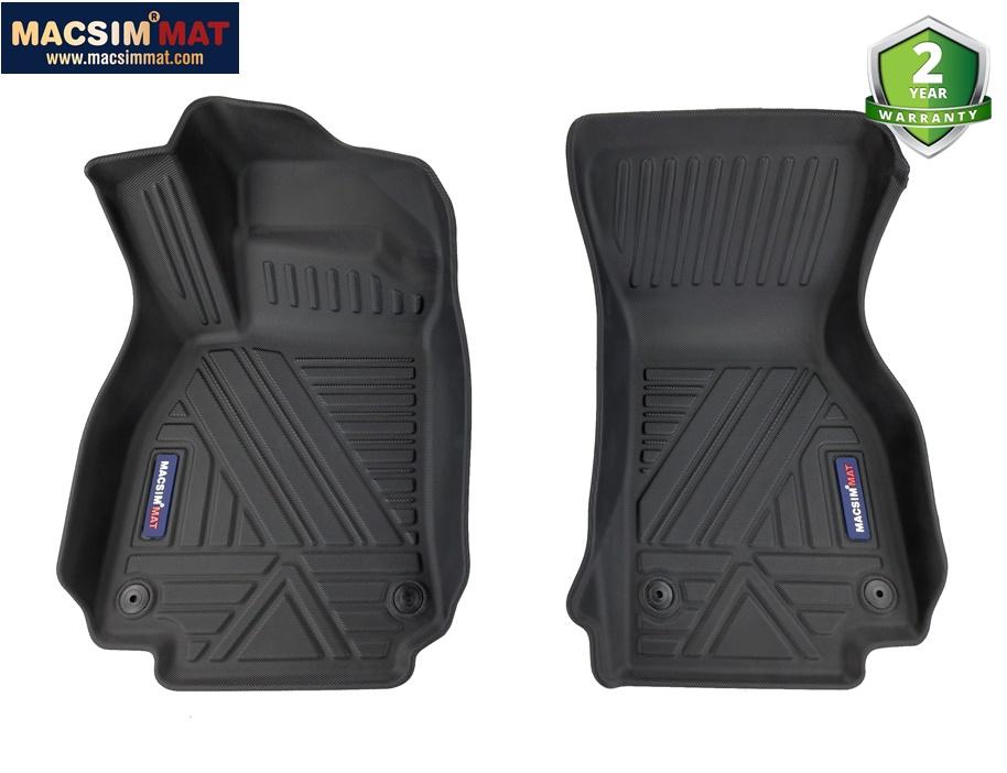 Thảm lót sàn ô tô Audi A7 2019 - 2020 Nhãn hiệu Macsim chất liệu nhựa TPV cao cấp màu đen