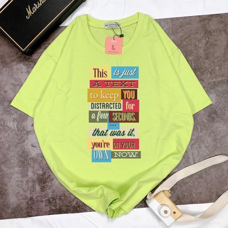 Áo Thun Tay Ngắn UNISEX TEXT Chữ - Hình chụp thật