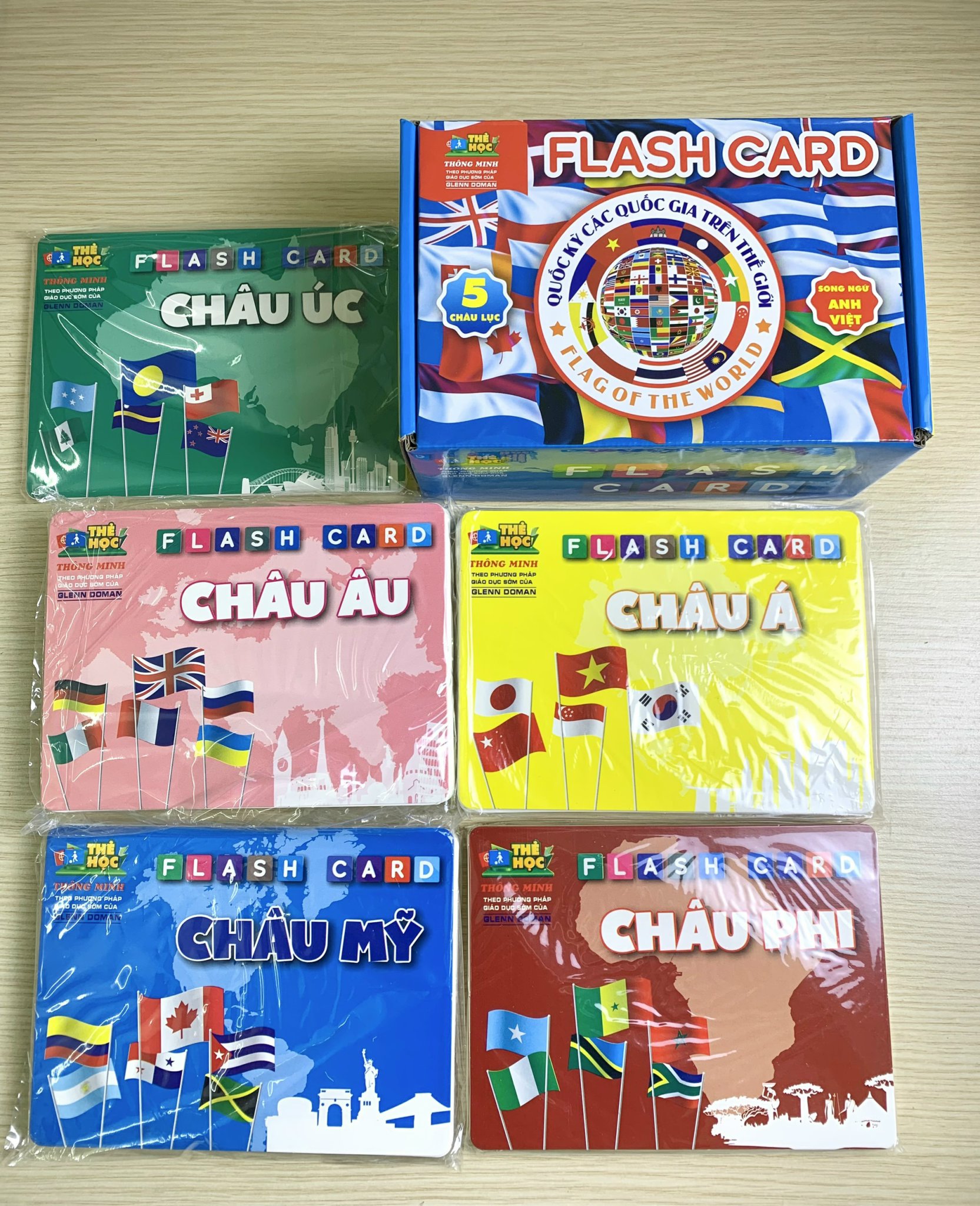 Bộ 175 Thẻ Flash Cards Quốc Kỳ/ Cờ Các Quốc Gia Trên Thế Giới