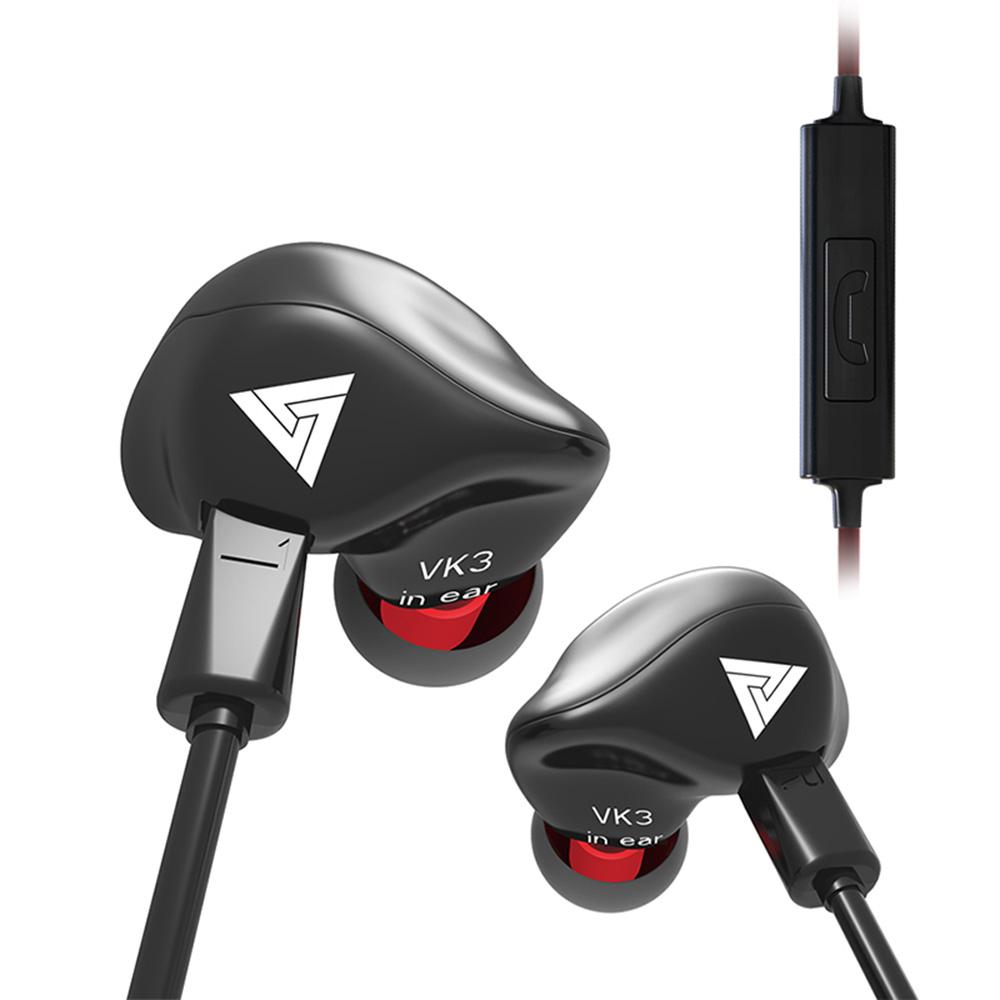Tai nghe có dây QKZ VK3 3,5 mm chống ồn Cách ly Âm nhạc kim loại Heavy Bass