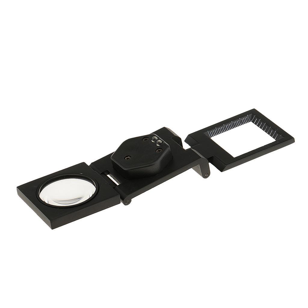 Foldable  LED Light 10x Magnification Magnifying Glass Jewelry Tool