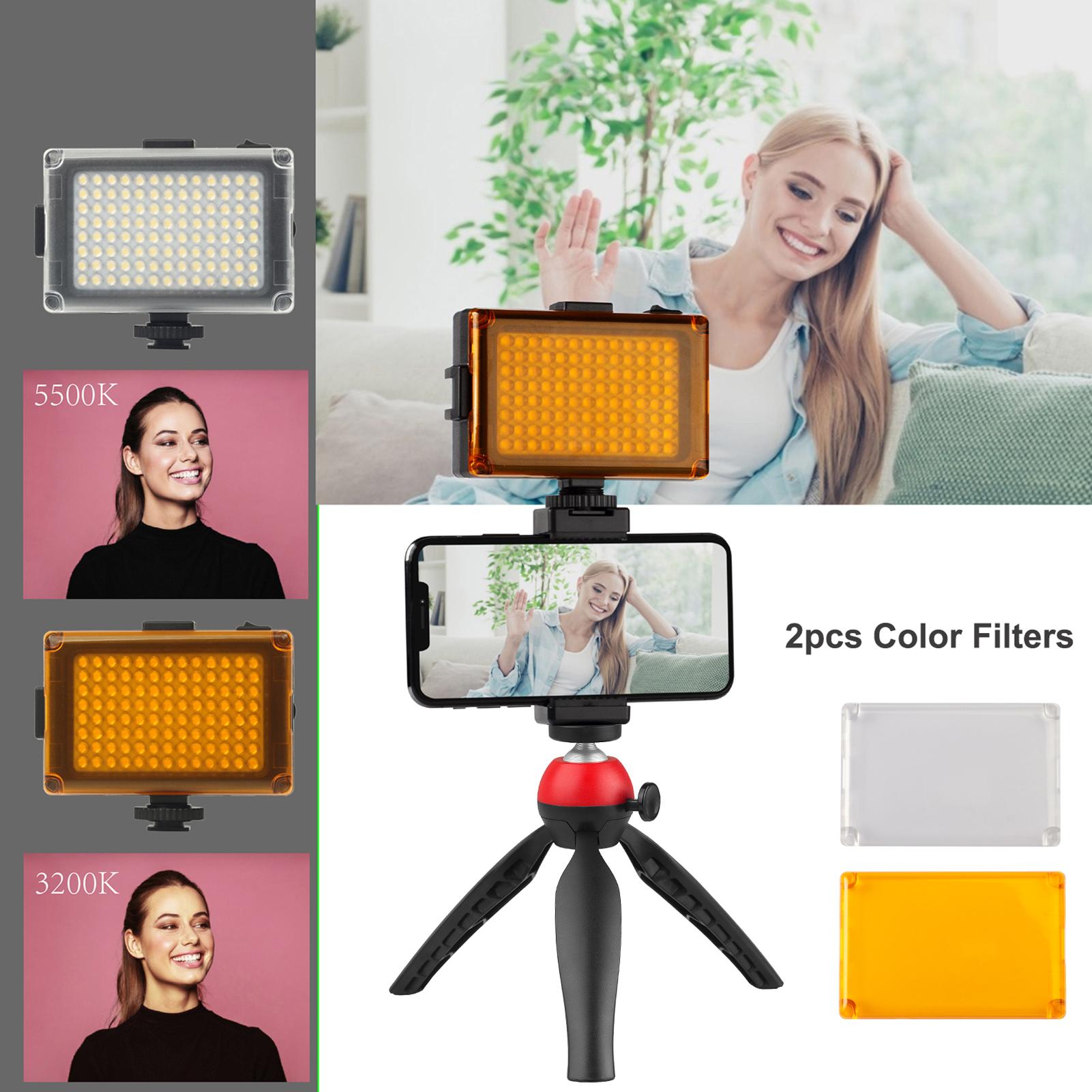 Giá đỡ điện thoại có thể điều chỉnh với đèn LED lấp đầy 5500K / 3200K cho máy tính để bàn