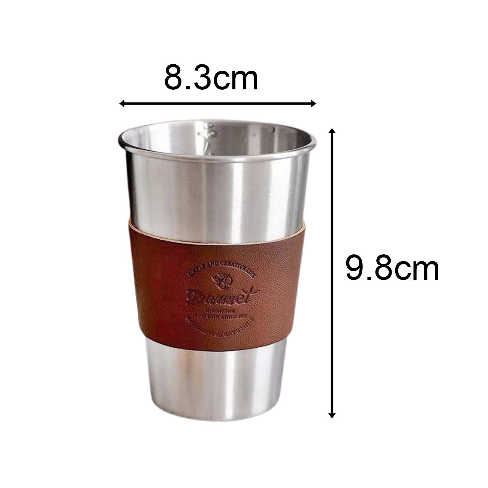 Water Tumblers Drinking Glasses BBQ Beverage Stainless Steel Cup with Sleeve