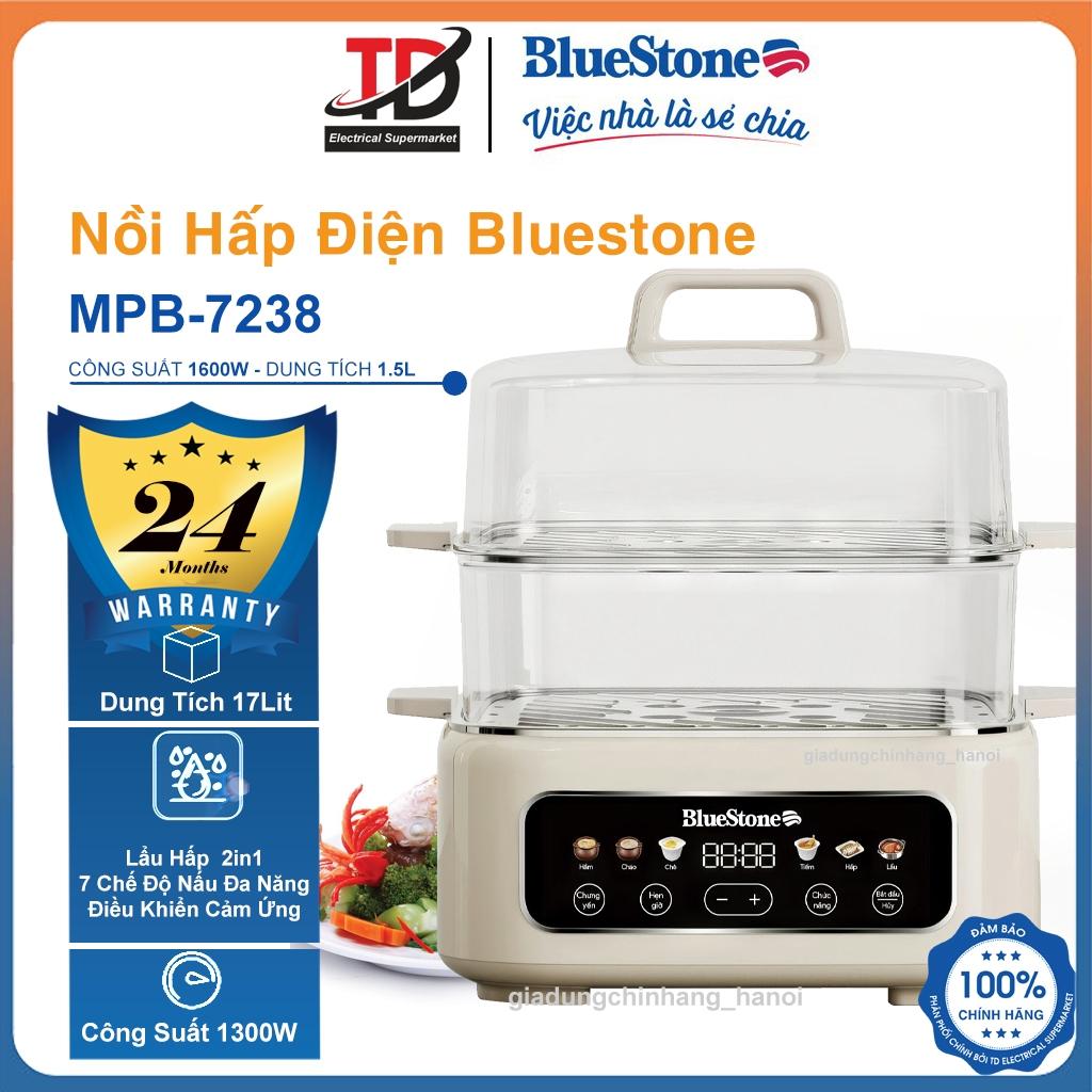 Nồi Lẩu Hấp Đa Năng Bluestone MPB-7238, 1300w - 17Lit, Điều Khiển Cảm Ứng, Hàng Chính Hãng