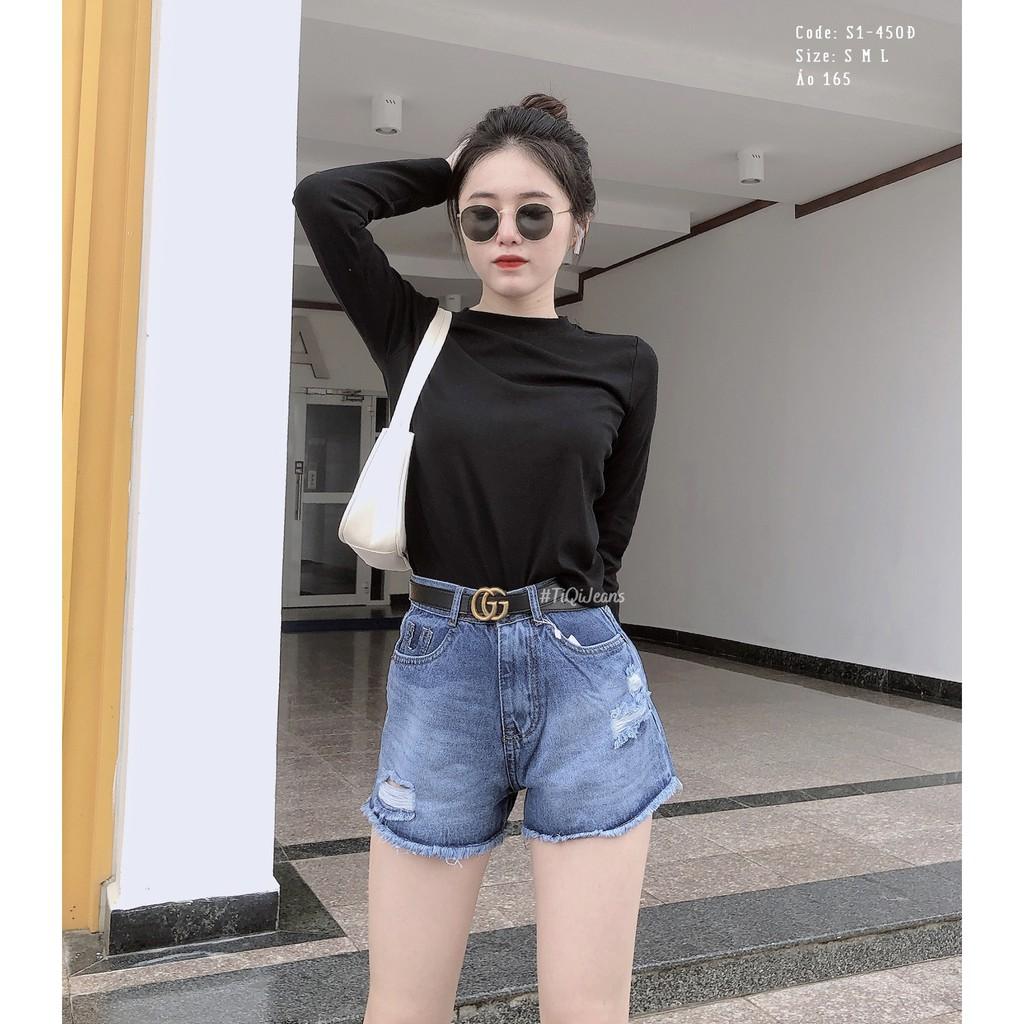 Quần short jean nữ cao cấp giá rẻ TiQi Jeans S1-450