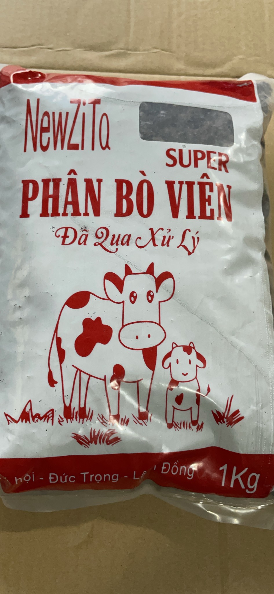 Phân bò đã qua xử lý viên nén Newzita gói 1kg