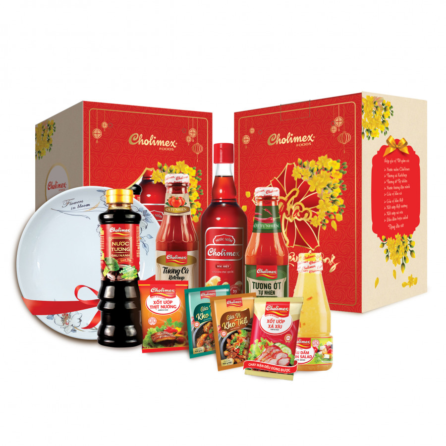 Bộ Hộp Quà Tết Gia Vị Cholimex 1950g 
