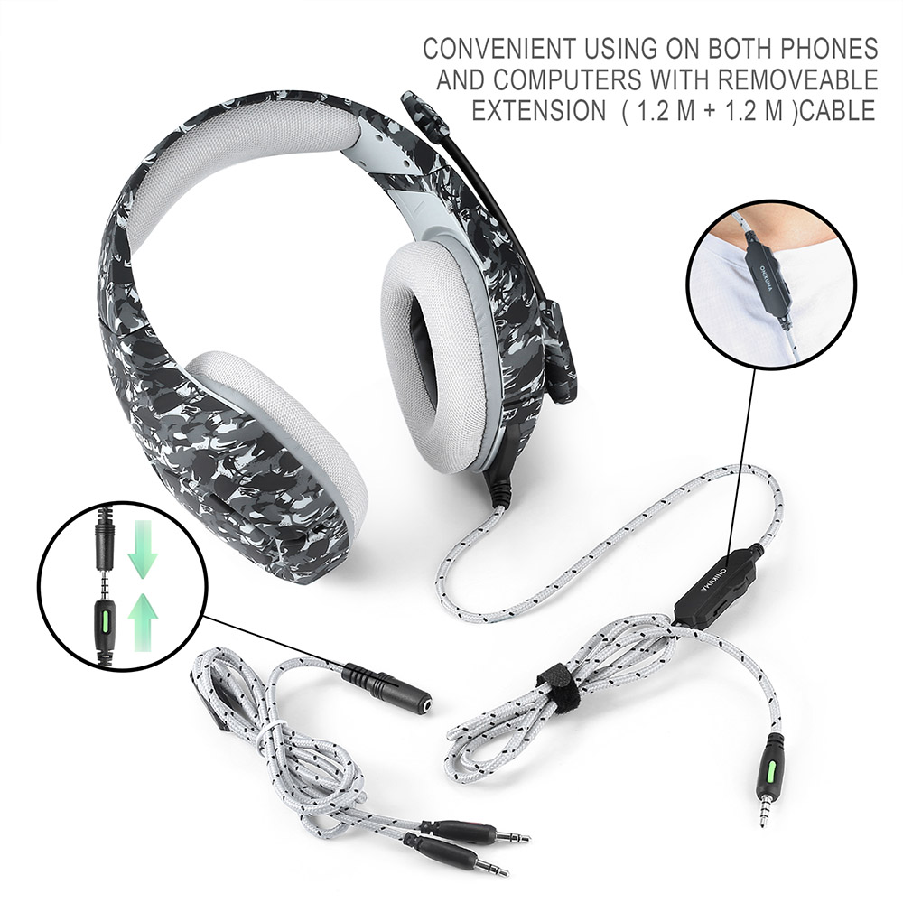 Tai nghe chơi game ONIKUMA K1 3,5mm với Mic Âm thanh nổi Giảm tiếng ồn cho PC Máy tính xách tay Xbox mới DS PSP