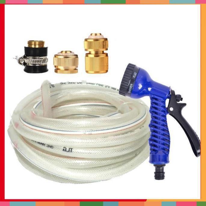 Bộ dây tăng áp 3 lần vòi xịt nước rửa xe, tưới cây loại 3-5m 206843