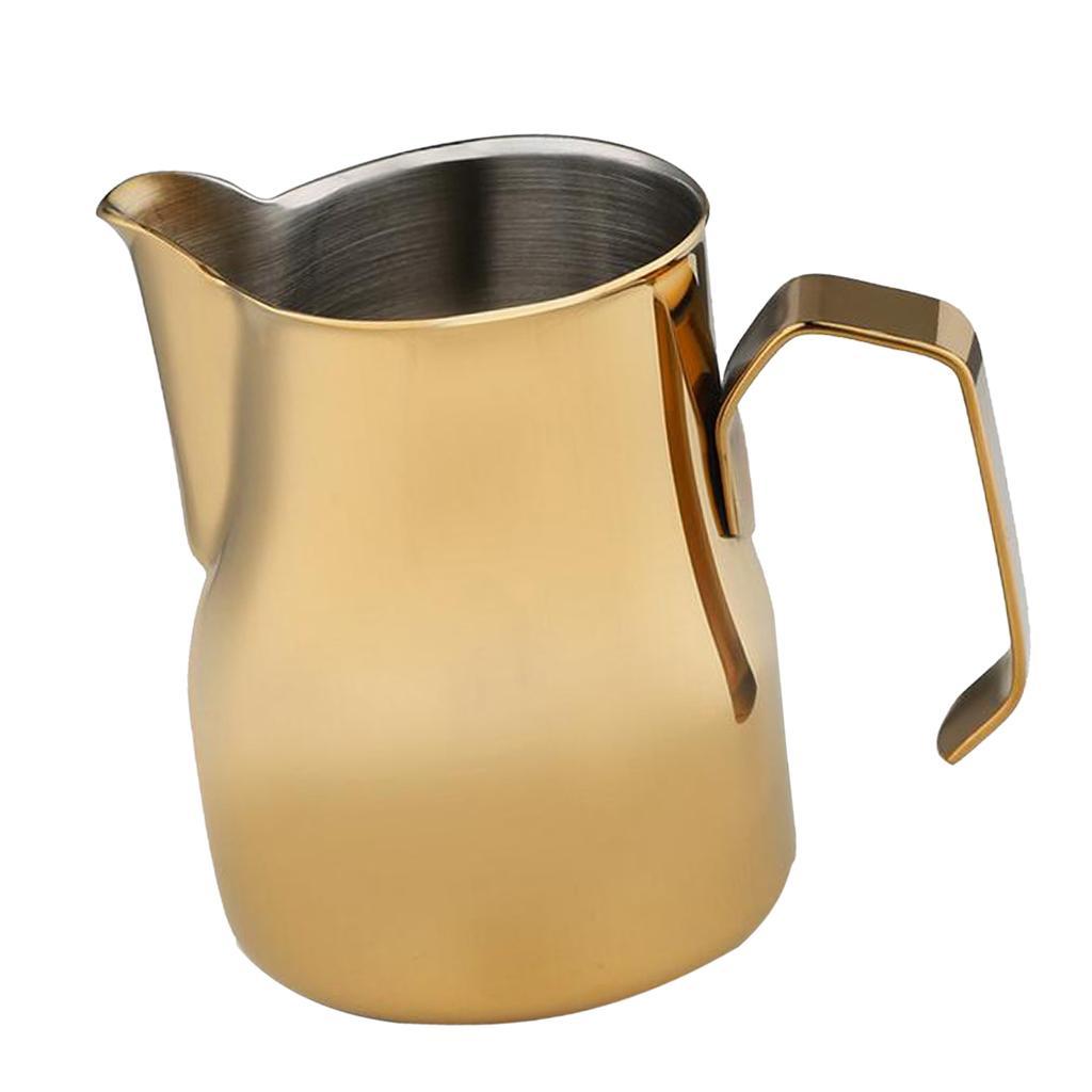 Stainless Steel Coffee Frothing Milk Jug Pull Flower Cylinder Cup