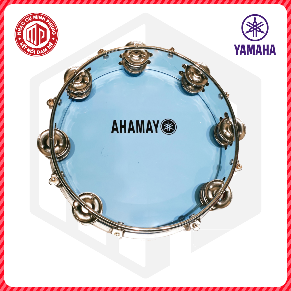 Combo Trống lắc tay/ Lục lạc gõ bo/ Tambourine Yamaha MT6 B + Bao đựng/ Túi đựng 3 lớp Da simili - Hàng chính hãng