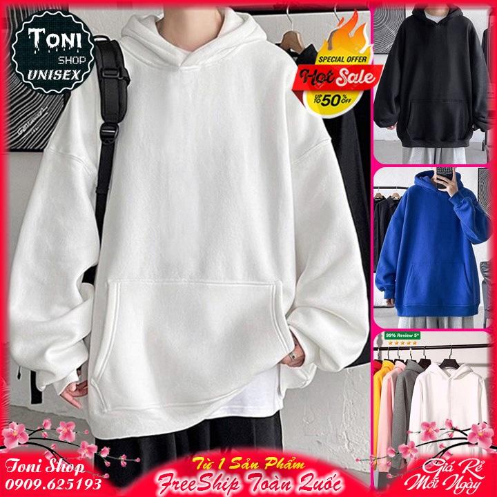 (́ ́ ̉) ÁO HOODIE BASIC Nỉ Bông Cao Cấp Full Size Full Màu (HD1000 - Kèm Video Ảnh Thật)