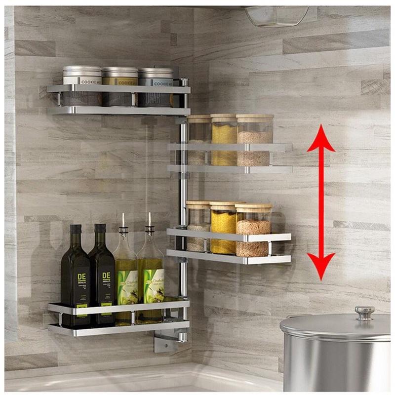Kệ xoay gia vị nhà bếp đa năng inox 3T