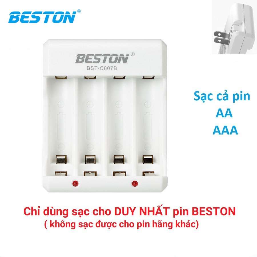 Pin sạc AA / AAA Beston  cho Micro, Điều khiển từ xa, Pin có thể tái sử dụng