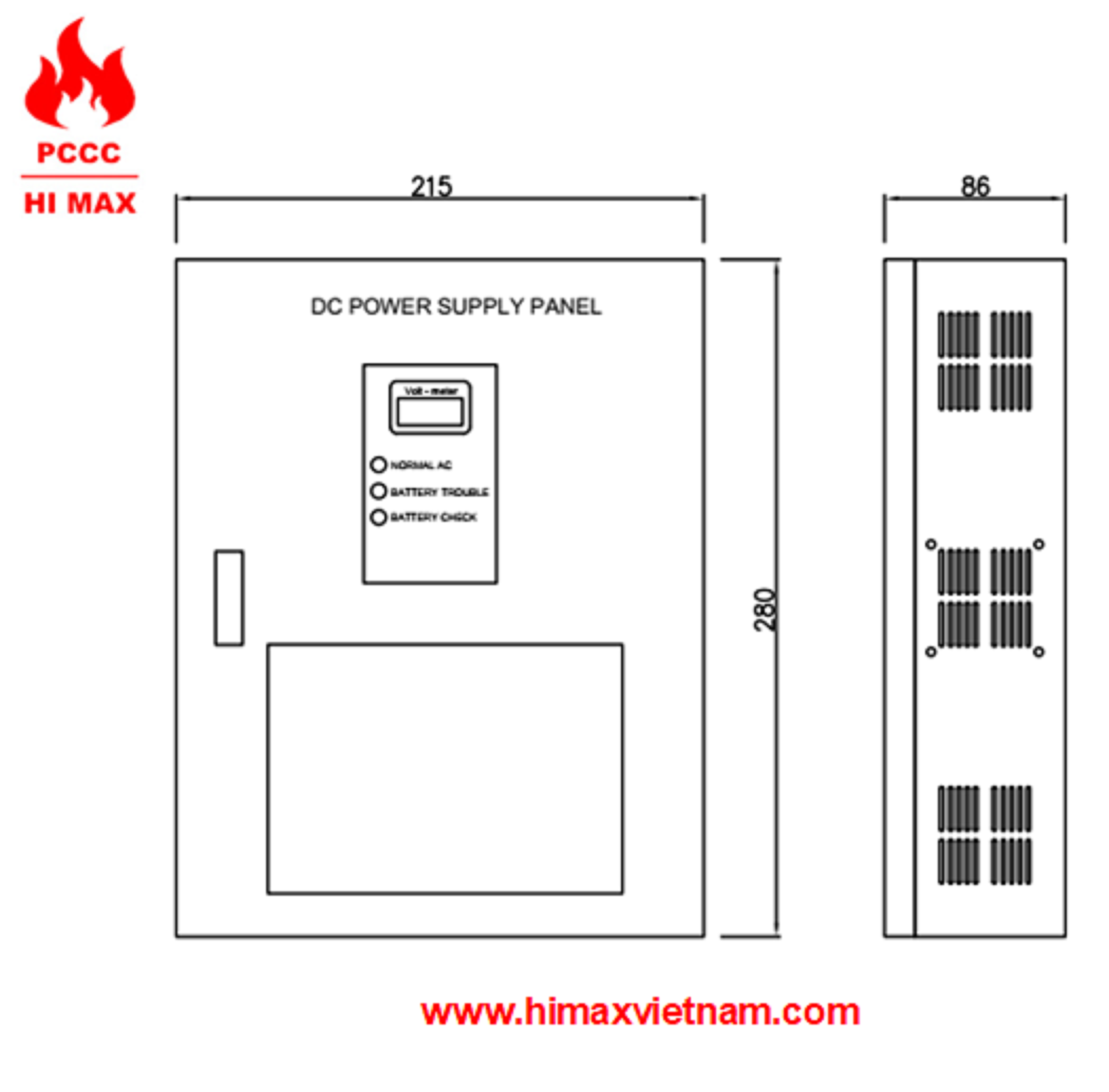 Tủ nguồn DC 24V 5A hi max HR6023