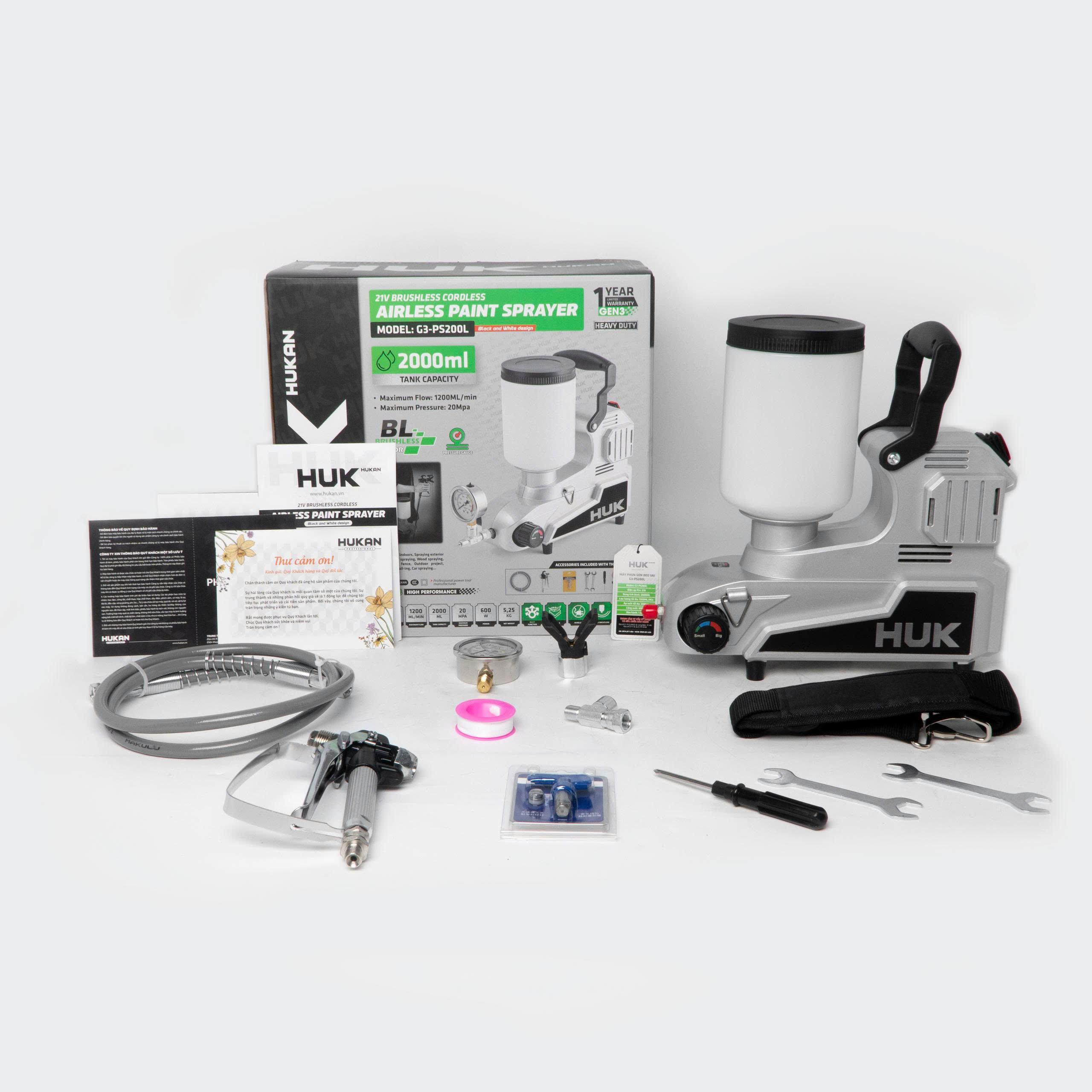 THÂN MÁY PHUN SƠN 600W BODY G3-PS200L HUKAN -HÀNG CHÍNH HÃNG