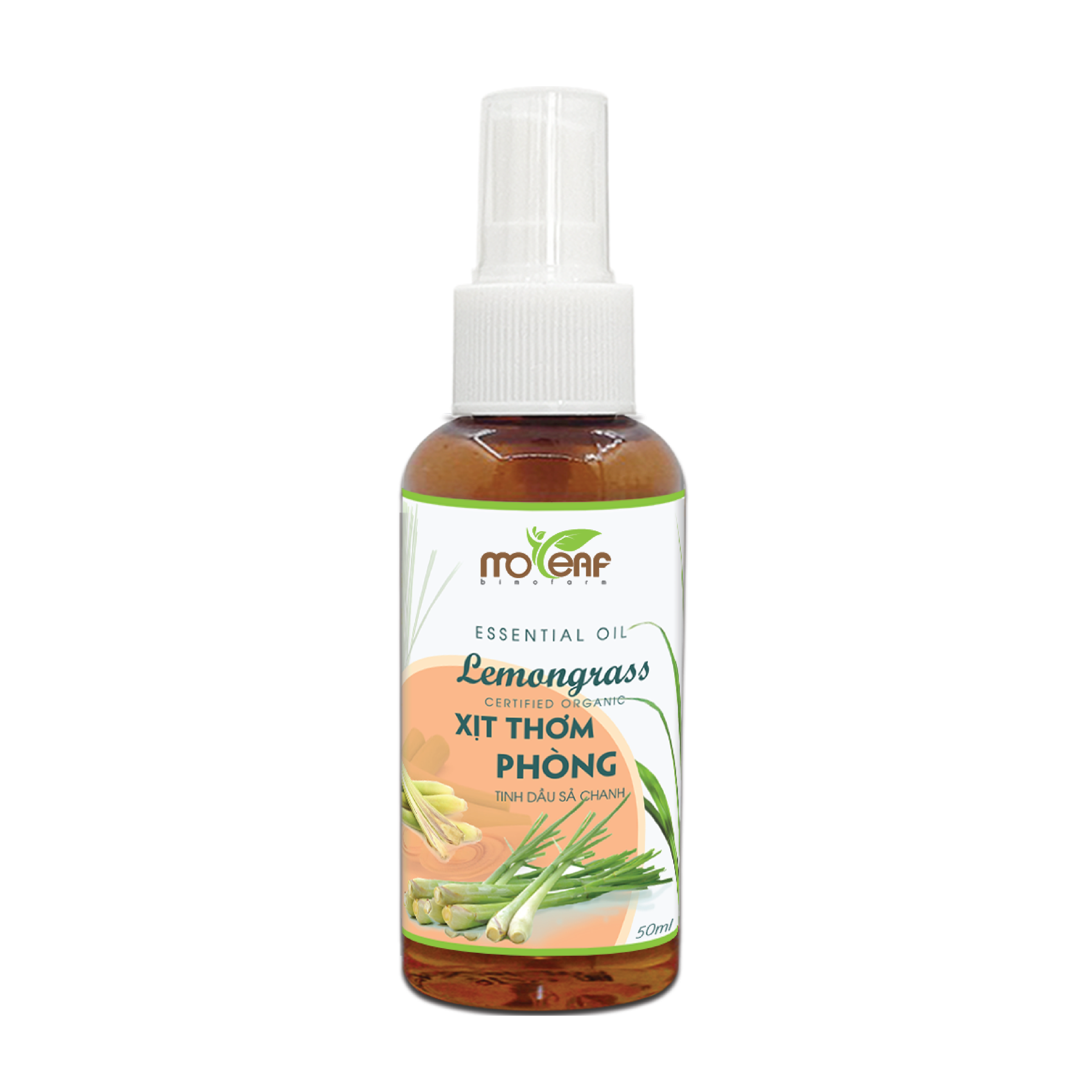 Xịt Thơm Phòng Moleaf Tinh Dầu Sả Chanh Thơm Mát Lọc Không Khí Đuổi Muỗi & Côn trùng 250ml