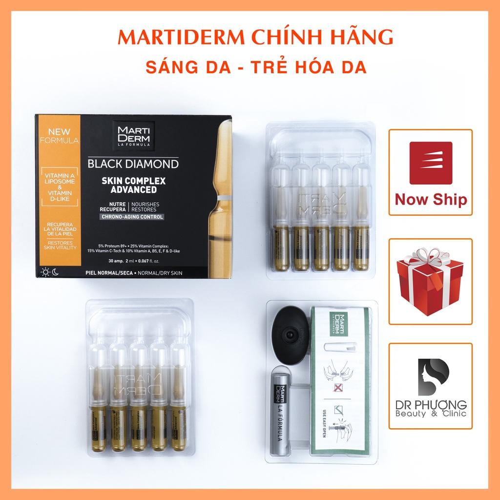 MARTIDERM BLACK DIAMOND AMPOULE tinh chất sáng da trẻ hóa da