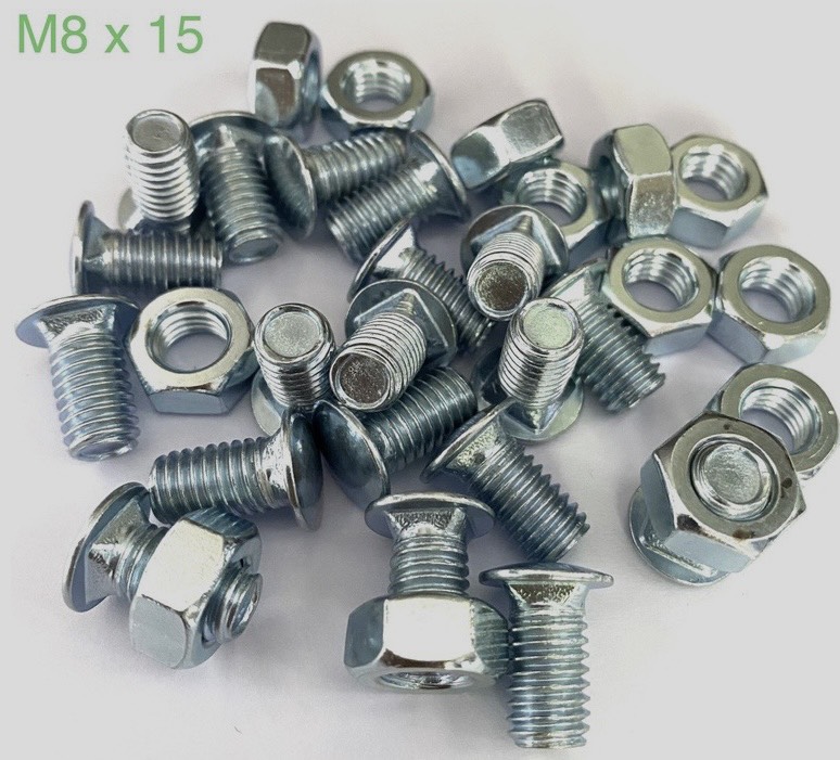 ỐC BẮT KỆ SẮT V LỖ ĐỰNG ĐỒ ĐA NĂNG ĐẦU TRÒN CỔ VUÔNG M6 x 18, M8 x 15 _ THEO BỘ