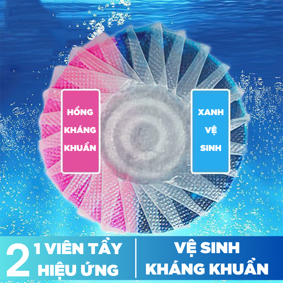 Viên thả bồn cầu tẩy sạch mảng bám khử mùi Hàn Quốc, viên tẩy bồn cầu cực kỳ tiện lợi - Huy Tưởng