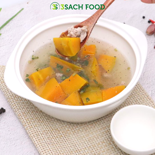 Canh Bí Đỏ Thịt Bằm 3S