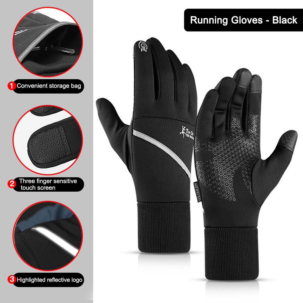 Unisex Mùa Đông Găng Tay Xe Đạp Màn Hình Cảm Ứng Sang Trọng Làm Dày Găng Tay Xe Máy Nữ Chống Nước Nam Cho Trượt Tuyết Ngoài Trời Cho Cắm Trại Đi Bộ Đường Dài Color: Black Size: XXL