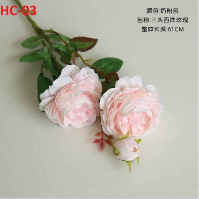 Sét 10 cành hoa trà cao cấp dài 62cm, đủ các màu lựa chọn