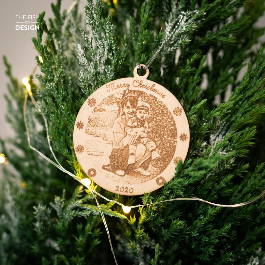 Thẻ Treo In Ảnh Trang Trí Noel | WOODEN PERSONALIZED ORNAMENT