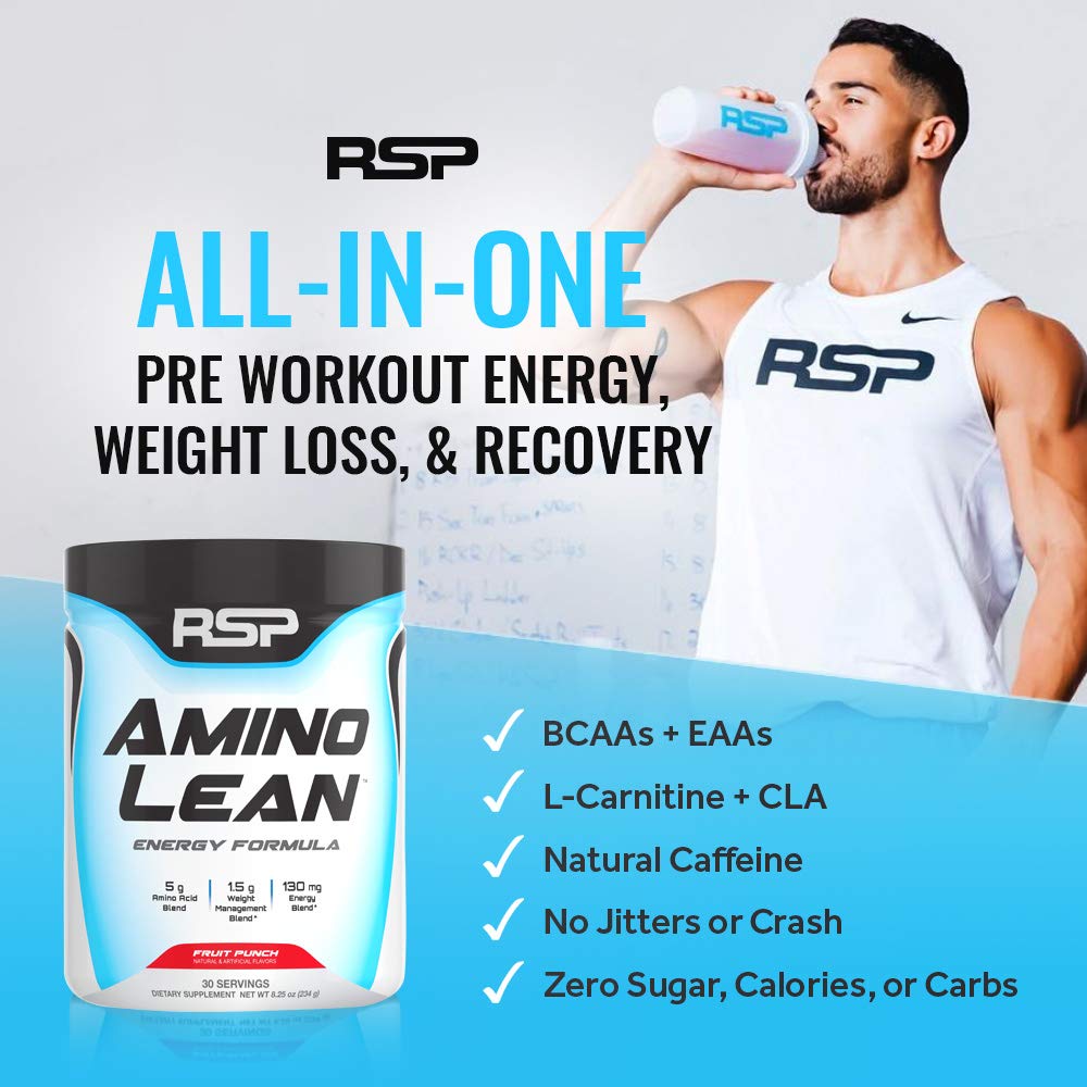 RSP Amino Lean Fruit Punch bổ sung năng lượng, cung cấp amino acid -70 lần dùng