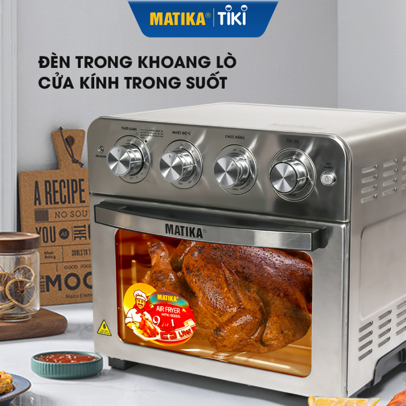 Nồi Chiên Không Dầu MATIKA 25L 1700W MTK-9325, Hàng Chính Hãng