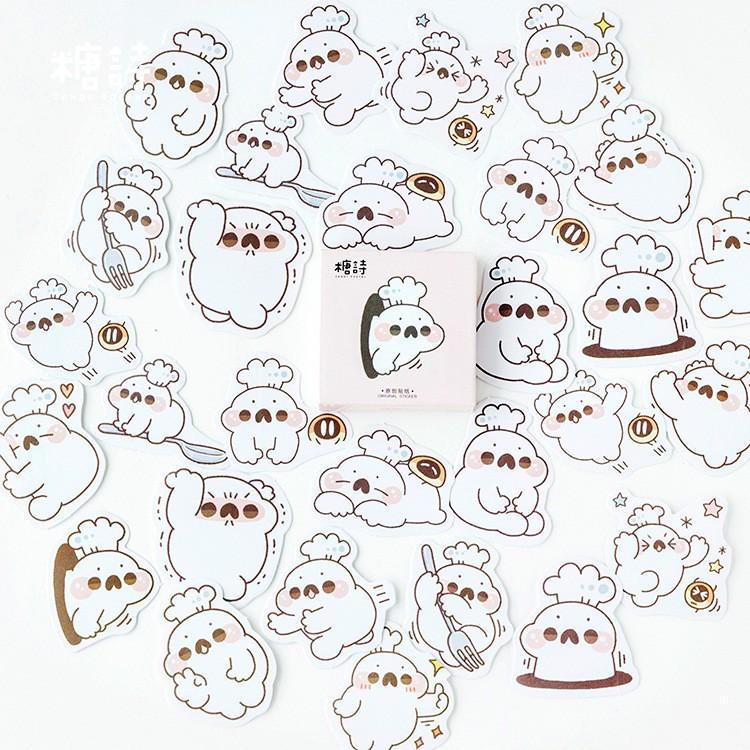 Hộp 45 miếng dán sticker Đầu bếp cute M055