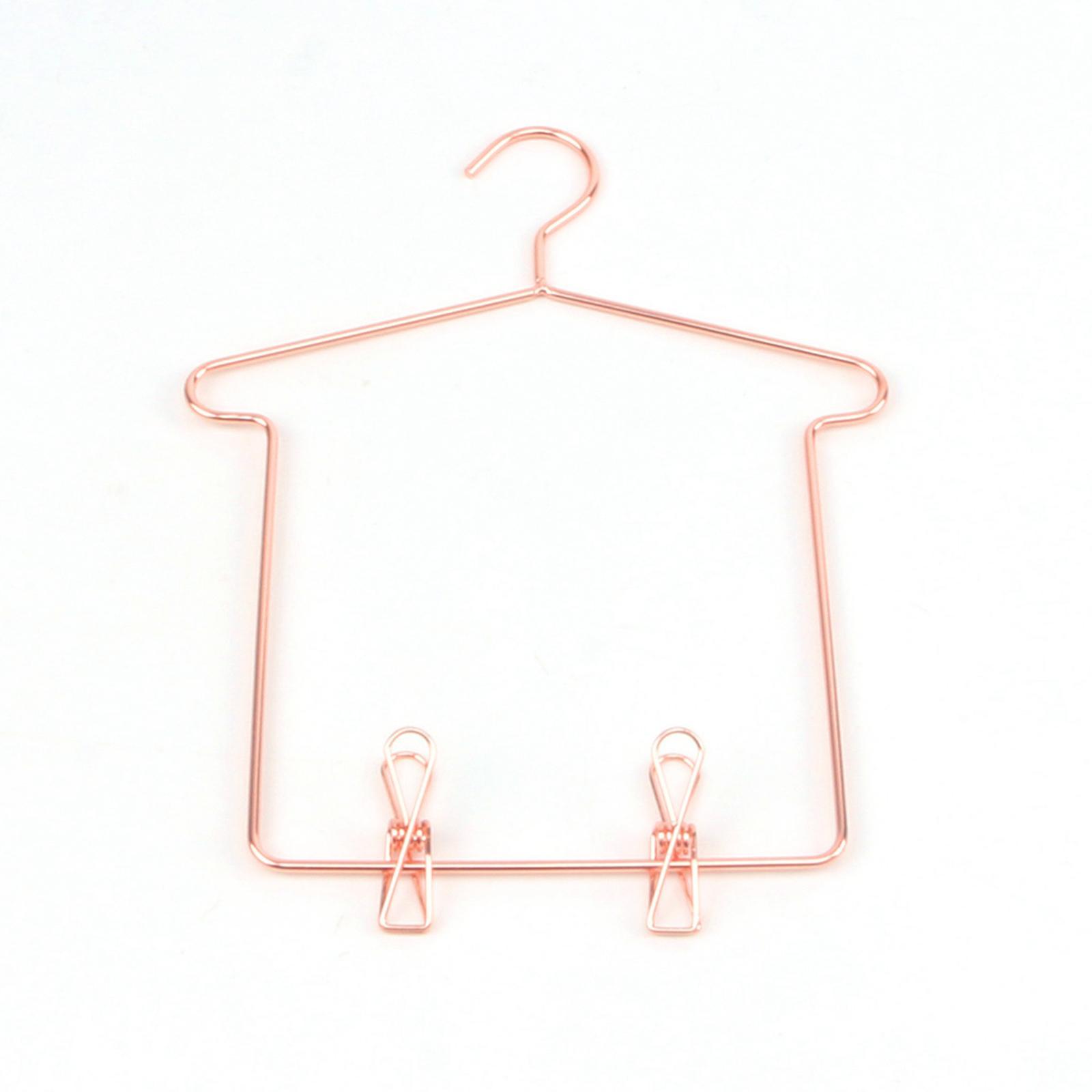 5x 1/3 BJD Dolls Clothes Hanger with Pants Clips Doll House Clothing Rack