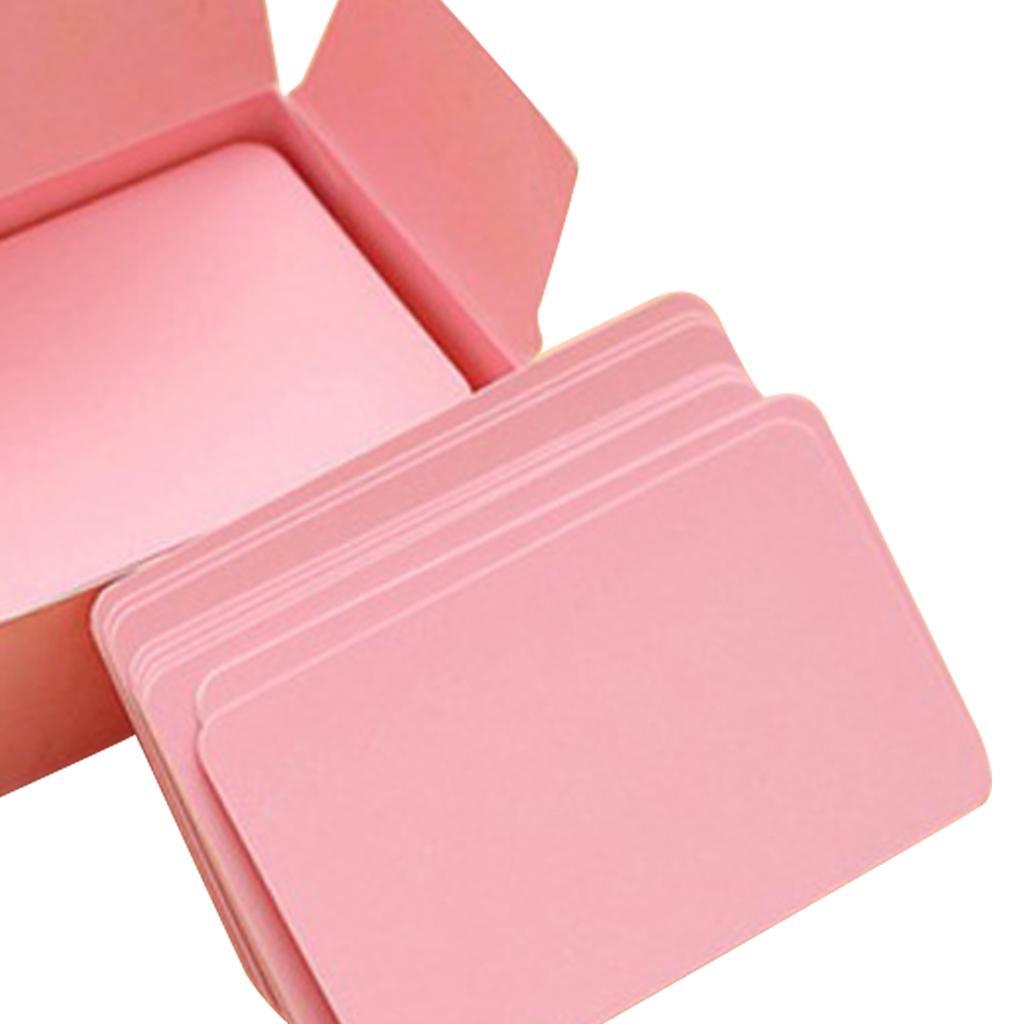 3 Box Paper Blank Index Flash Cards DIY Greeting Quick Message Pink