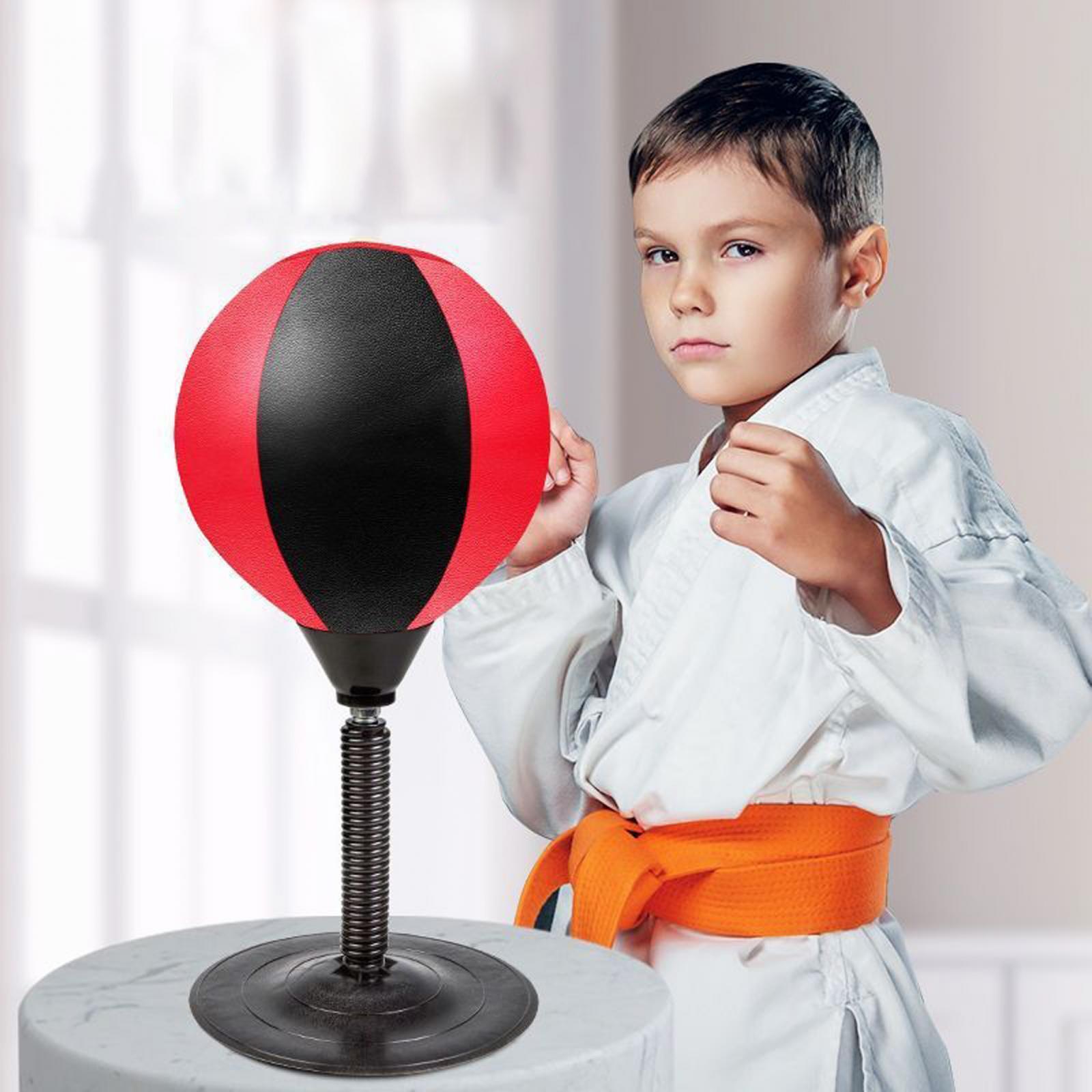 Desktop Punch Bag,Speed Punching Ball with Pump Adult Sport Boxing Training Desktop Punch Free Standing Boxing Suction Base Spring
