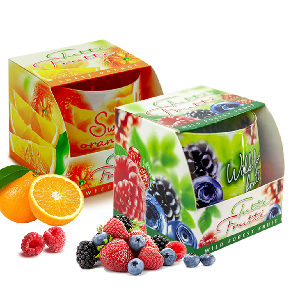 Combo 2 ly nến thơm Bartek nhập khẩu Châu Âu Tutti Frutti 100g - trái cây rừng