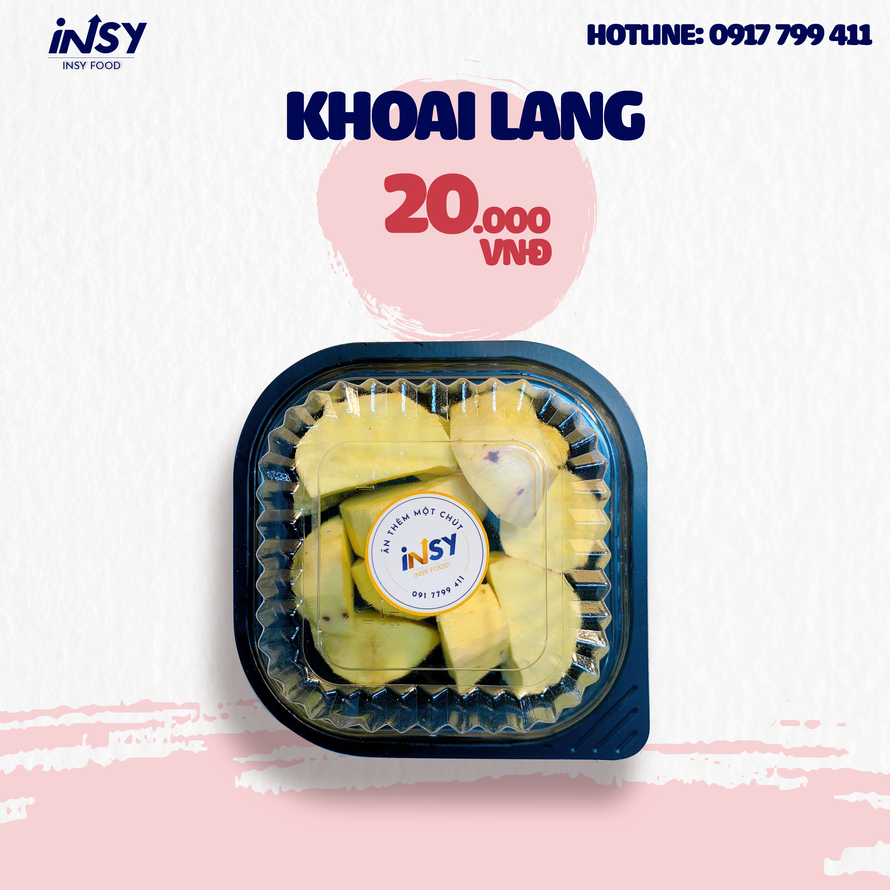 Khay khoai lang ăn kèm lẩu
