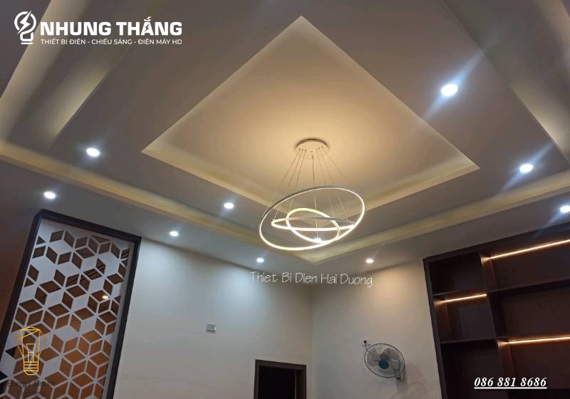 Đèn Thả Trần Không Gian Led Hình Tròn 3 Vòng 40x60x80 - 3 Chế Độ Ánh Sáng - Điều Khiển Từ Xa - Có Video