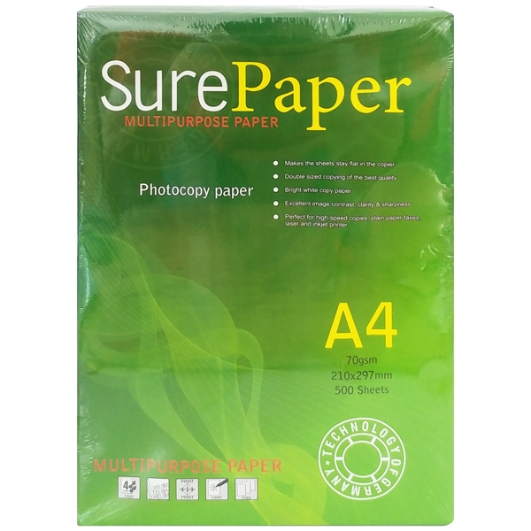 Giấy Photo SurePaper A4 70gsm G09 (500 Tờ)