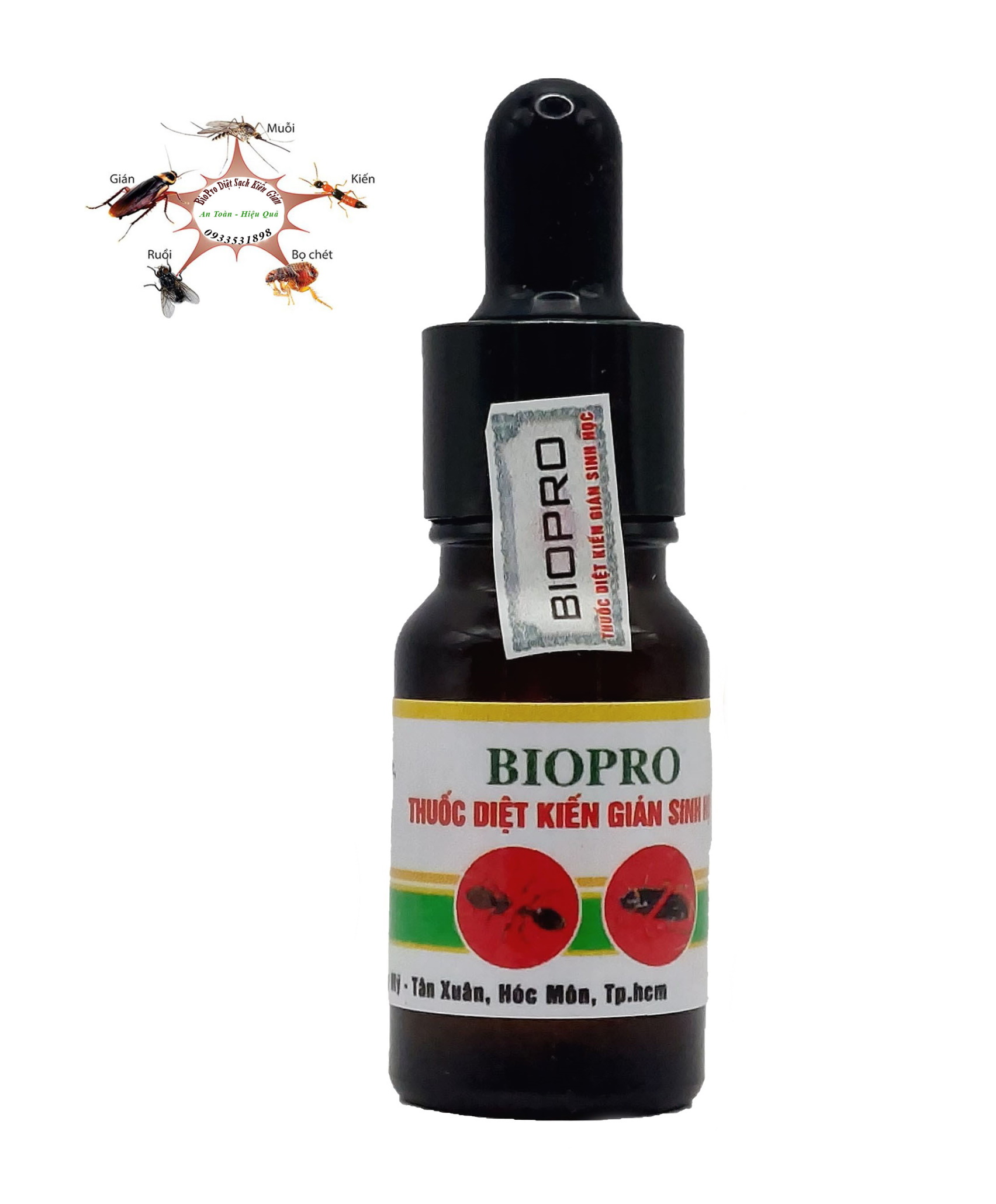 Thuốc Diệt kiến gián sinh học Biopro chai 10ml Dạng ống bóp nhỏ giọt tiện lợi, an toàn, hiệu quả, diệt sạch kiến gián