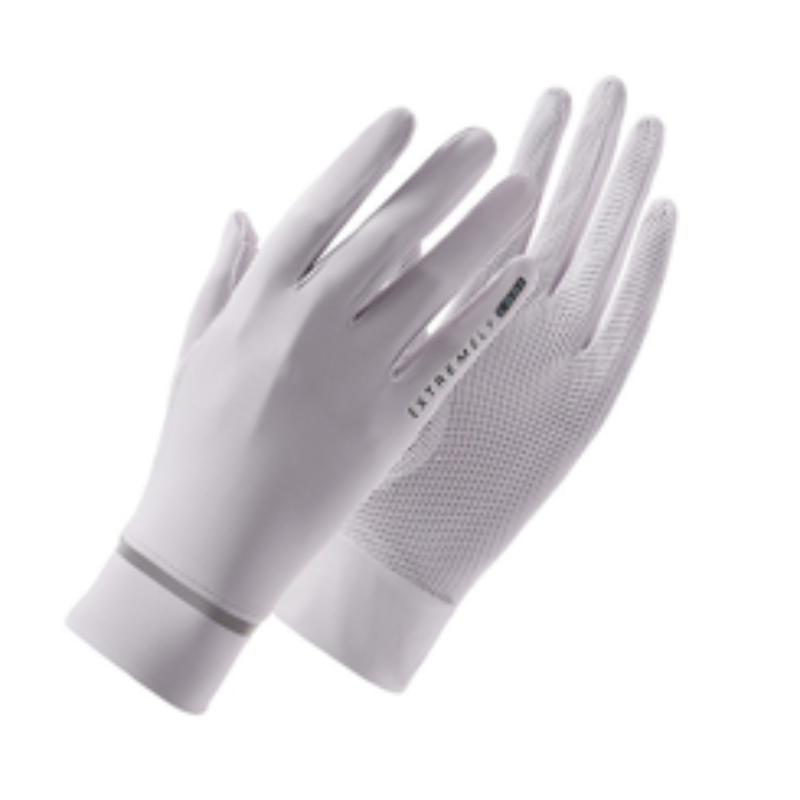 Mùa Hè Găng Tay Chống Tia UV Nhanh Khô Găng Tay Chống Nắng Vải Thoáng Mát Lái Xe Đạp Xe Chống Trượt UPF50 Găng Tay Chống Tia UV Color: Black