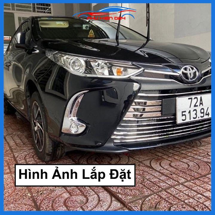 Ốp viền đèn gầm trước Vios 2021-2022 mạ Crom chống trầy trang trí làm đẹp xe
